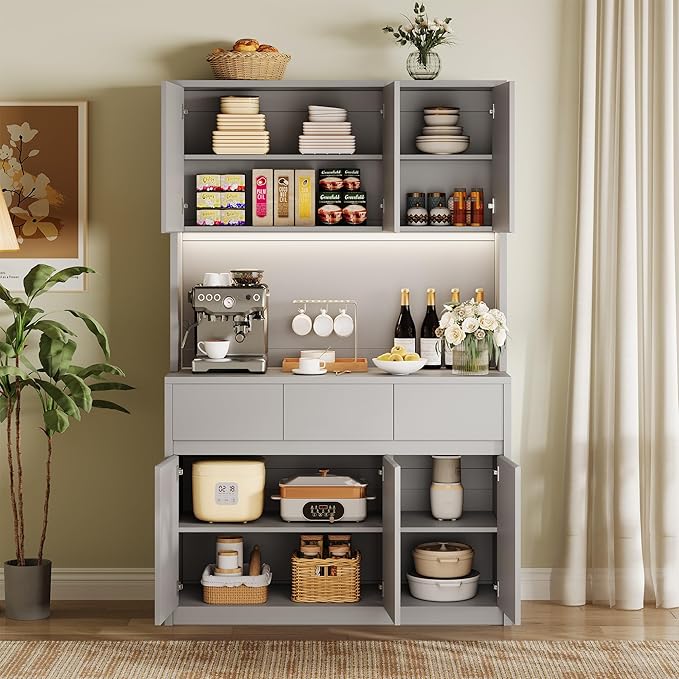 Garvee Kitchen Pantry Storage Cabinet, Tall Storage Cabinet - Image 6