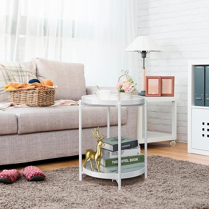 Danpinera 2 Tier Metal Side Table - Image 2