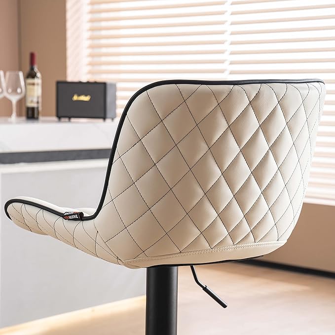 YOUNUOKE Bar Stools Set of 2, Adjustable Swivel Counter Height Chairs - Image 5