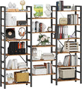 IRONCK Bookshelves 6 Tiers Triple Wide Industrial Bookshelf, Large Etagere by IRONCK