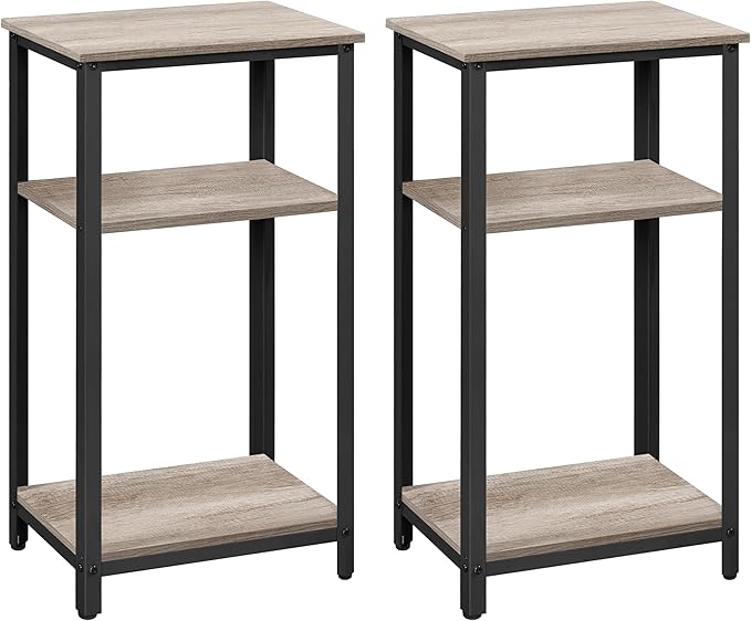 Yaheetech Tall End Table Set of 2, Small Places by Yaheetech