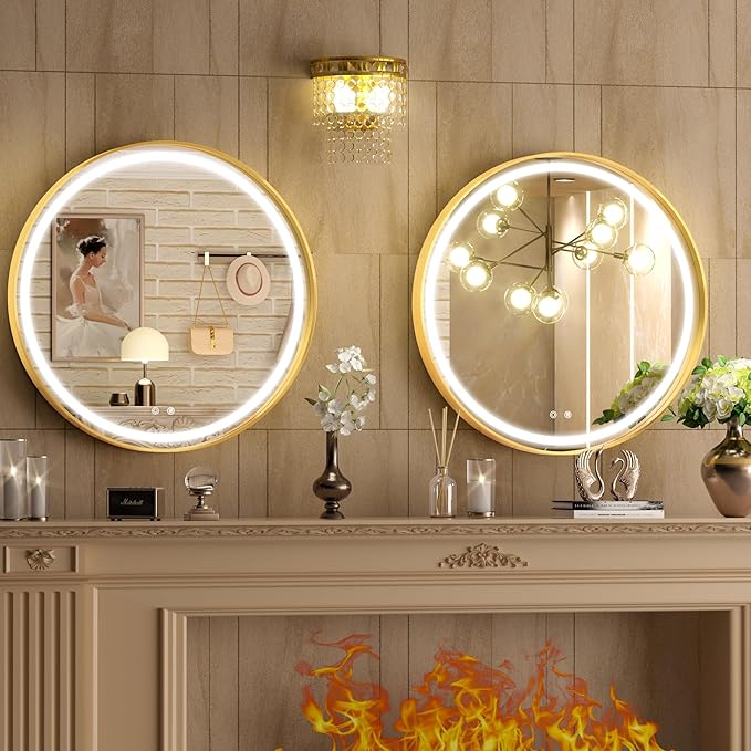 Hasipu 24 Round LED Mirror for Bathroom - Image 2