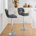 Yaheetech Gray Barstools Set of 2, PU Leather Bar Chairs by Yaheetech