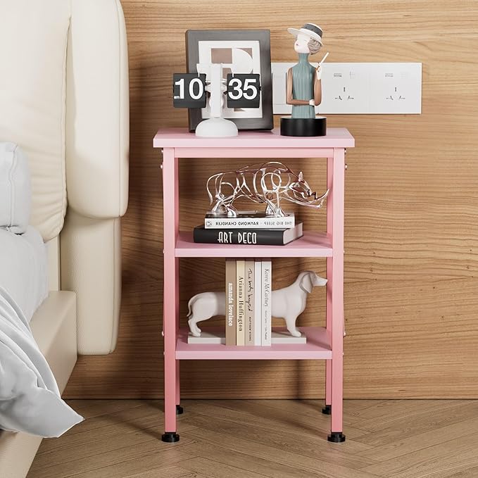 VECELO Modern Nightstands X-Design Side End Table Night Stand - Image 4