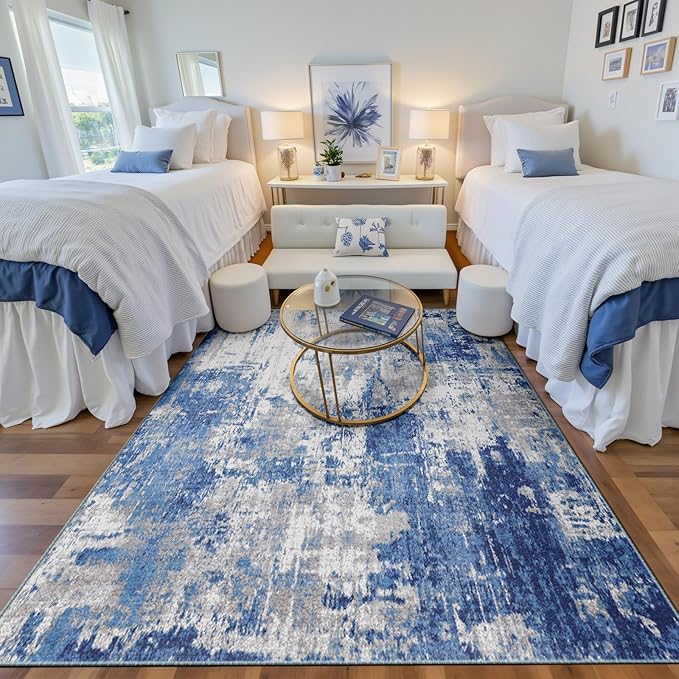 Washable Area Rugs 6'x9' Non-Slip Modern Abstract Soft - Image 4