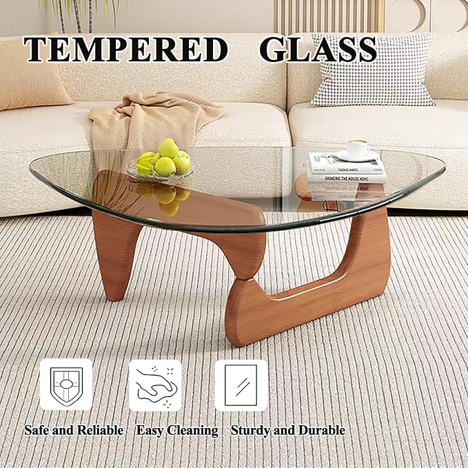 Modern Glass Coffee Table for Living Room, Small mid Century Coffee Table - Image 4