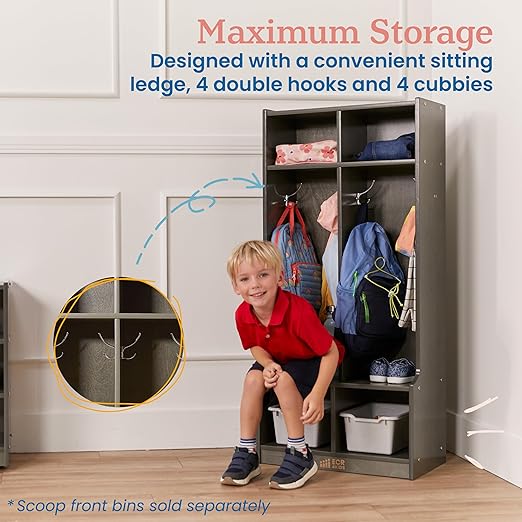 ECR4Kids 2-Section Coat Locker - Image 4