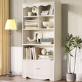 LINSY HOME 5 Shelf Bookcase Wooden, Open Floor Standing Cube Shelf Bookcase by LINSYHOME