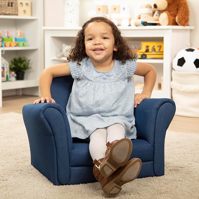 Melissa & Doug Denim Fabric Child’s Armchair Children's Furniture, Child's - Image 9