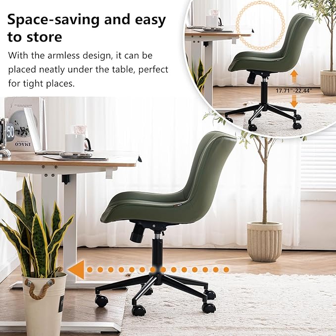 YOUNIKE Armless Home Office Desk Chair - Image 6