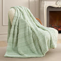 Amélie Home Luxury Striped Faux Fur Throw Blanket by Am%C3%A9lieHome