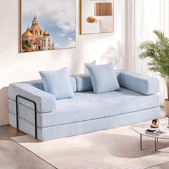 Convertible Sofa Bed, Compression Futon Sofa - Image 2