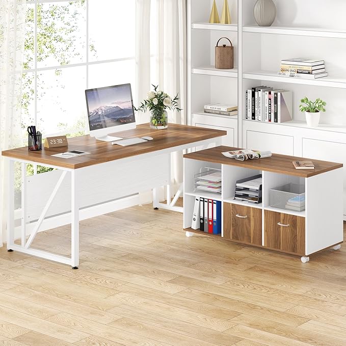 Tribesigns 63-Inch Executive Computer Desk - Image 7