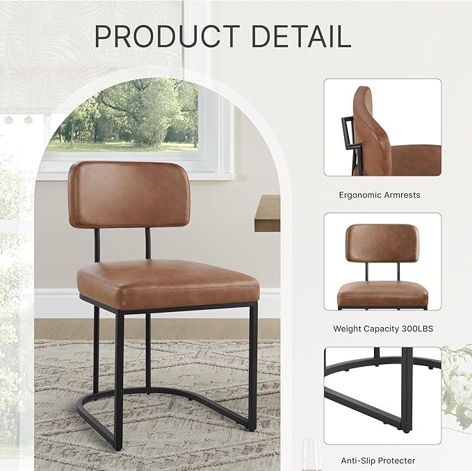 Dining Chairs Set of 6, Upholstered Modern Kitchen Chairs - Image 5