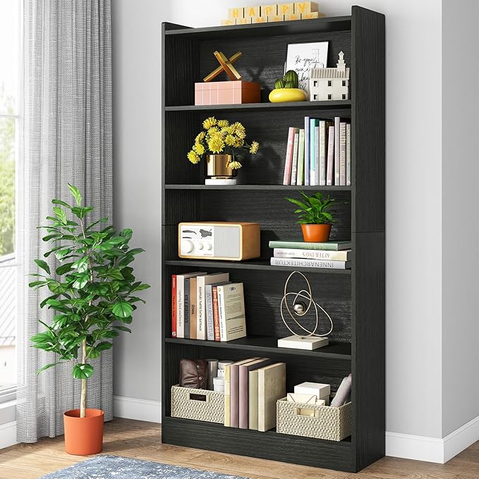 Tribesigns 72-inch Tall Bookcase, Modern 6-Tier White Library Bookshelf by Tribesigns