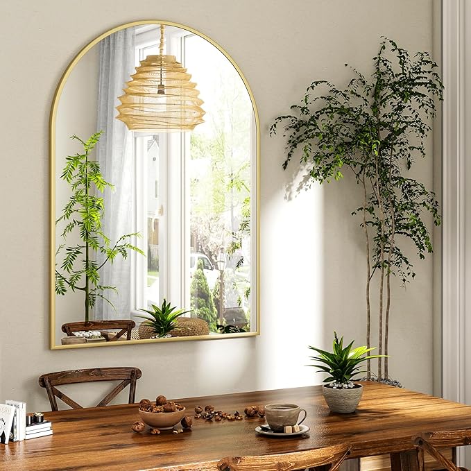 30x38 Inch Arched Bathroom Mirror - Image 6