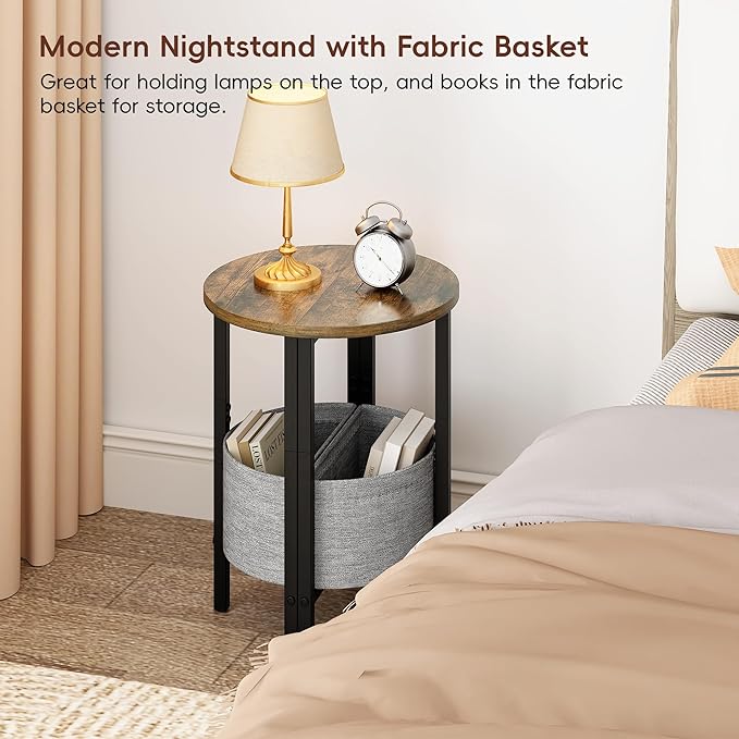 Vagusicc Small Round Side Table, Accent End Table - Image 7