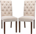 COLAMY Tufted Upholstered Dining Chairs Set of 2, Accent Parsons Chairs by COLAMYINC