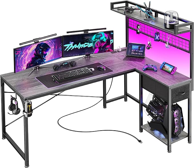 PRAISUN L Shaped Gaming Desk by PRAISUN