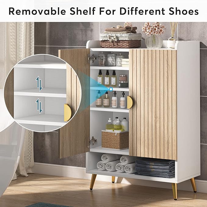 Tribesigns Shoe Cabinet with Doors, 7-Tier Shoe Storage Cabinet with Adjustable - Image 8