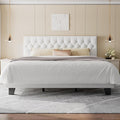 Feonase King Size Velvet Platform Bed Frame, Upholstered Bed by FEONASE