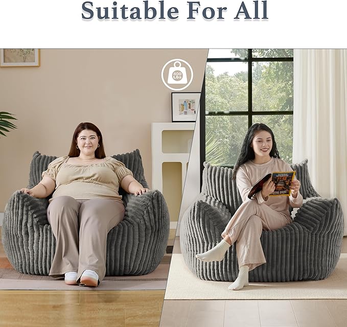 Giant Plush Bean Bag Chair for Adults - Image 6