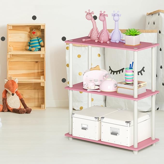 Furinno Turn-N-Tube 3-Tier Compact Multipurpose Shelf Display Rack - Image 7