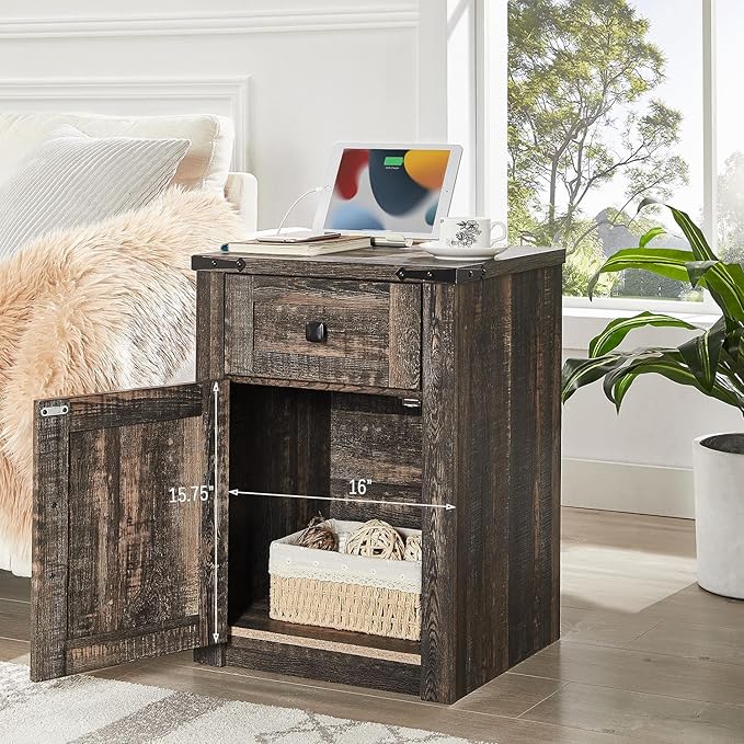 SOOWERY Nightstands Set of 2, Nightstand - Image 5
