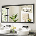 60x28 Inch Black Bathroom Mirror by Briivuemodernmirrors