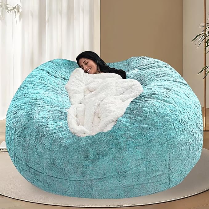 BCU 6FT Bean Bag Chair for Adults and Kids Without Filler Giant Stuffed Animal by BCU