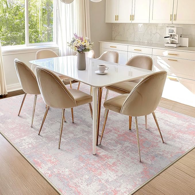 Washable Area Rugs 6'x9' Non-Slip Modern Abstract Soft - Image 7