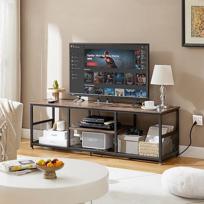 VECELO TV Stand with Power Outlets - Image 7