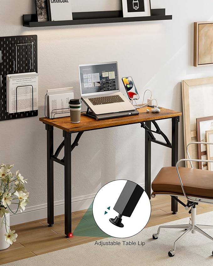 Frylr Small Folding Computer Desk – 35.8 Inch Portable Table - Image 8