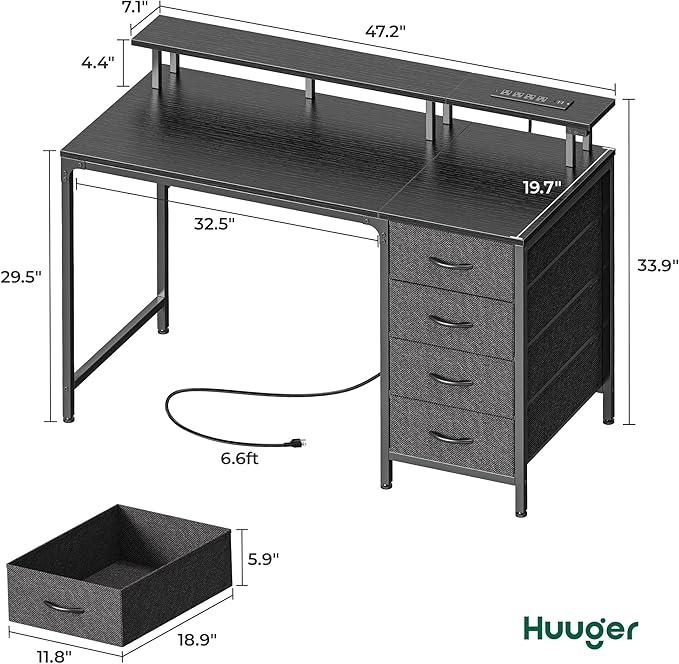 Huuger 47 Inch Computer Desk - Image 2