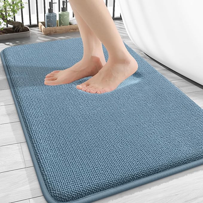 OLANLY Thick Memory Foam Bath Mat Rug 30x20, Extra Soft Absorbent Bathroom Rug by OLANLY