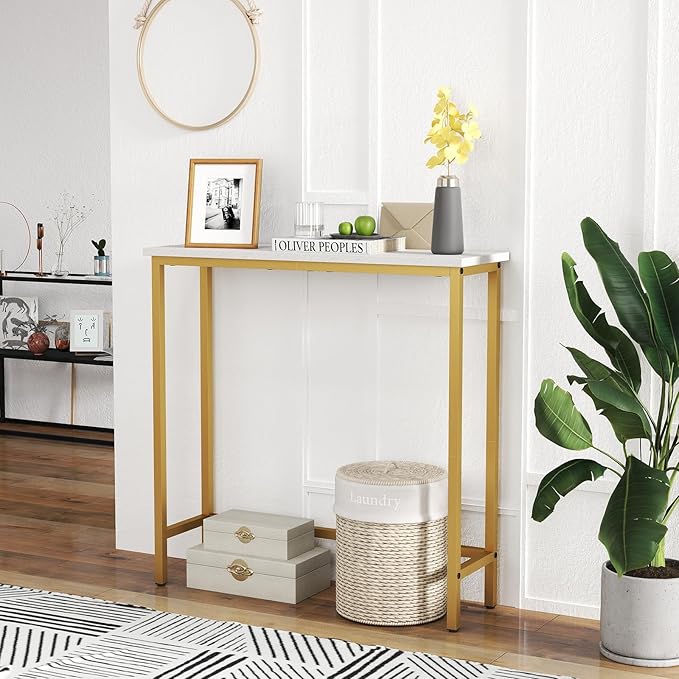 HollyHOME Narrow Hallway Table, 29.5" Small Console Stand, Slim Entryway Table - Image 2