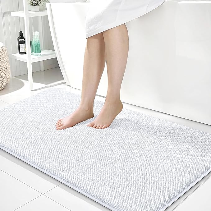 OLANLY Thick Memory Foam Bath Mat Rug 44x24, Extra Soft Absorbent Bathroom Rug by OLANLY
