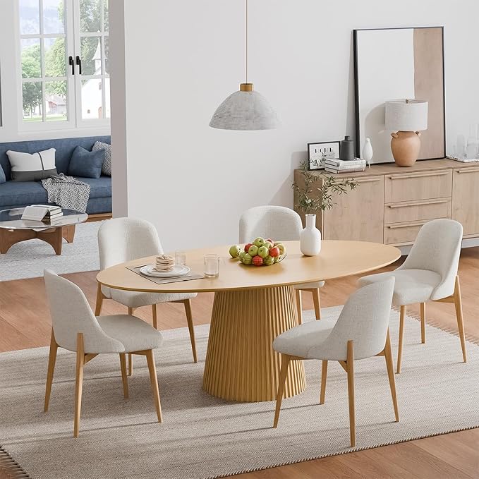 Casaphoria 67" Oval Dining Table, Modern Wood Kitchen Table - Image 3