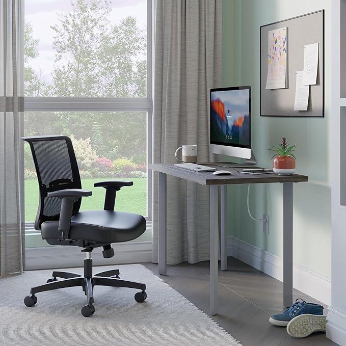 HON Coze Home Office Desks, Sturdy Table Computer Desk, Walnut Top - Image 2