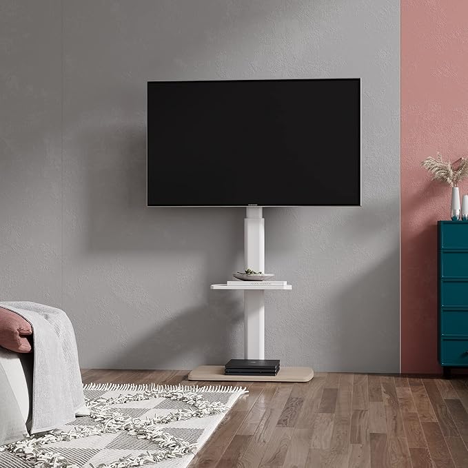 FITUEYES Floor TV Stand Tall for Living Room, Corner TV Stands for TVs up to 70 - Image 4