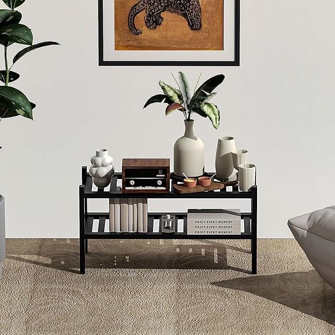 Shoe Rack 2-Tier Organizer-Stackable Storage Shelf - Image 2