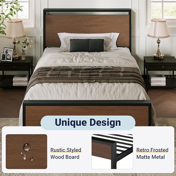 Allewie Twin Size Platform Bed Frame - Image 4