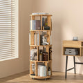 4 Tier Rotating Bookshelf Tower, 360 Spinning Bookcase Carousel by IUNVR