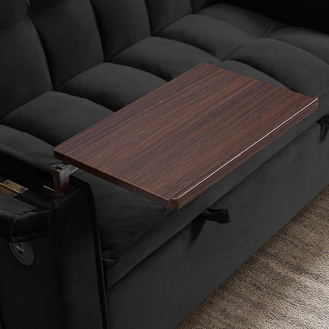 Ball & Cast 55" 3 in 1 Sleeper Sofa Bed Velvet Upholstered Pull Out Couch - Image 7