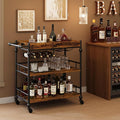 Bar Cart, Bar Carts for The Home, 3 Tier Serving Cart by GarveeHome