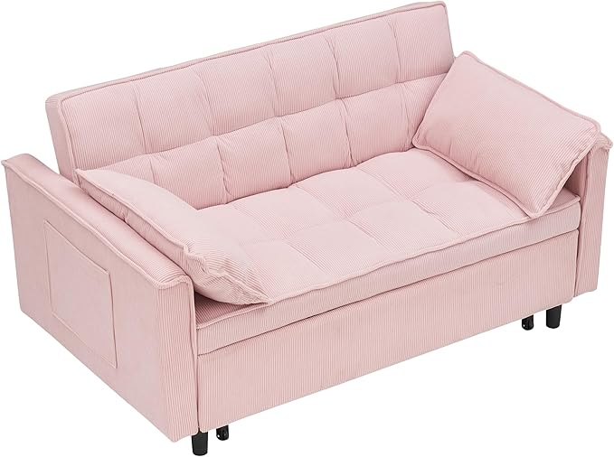 Ball & Cast Convertible Sofa Bed, Loveseat Sleeper Sofa W/Pull-Out Bed - Image 8