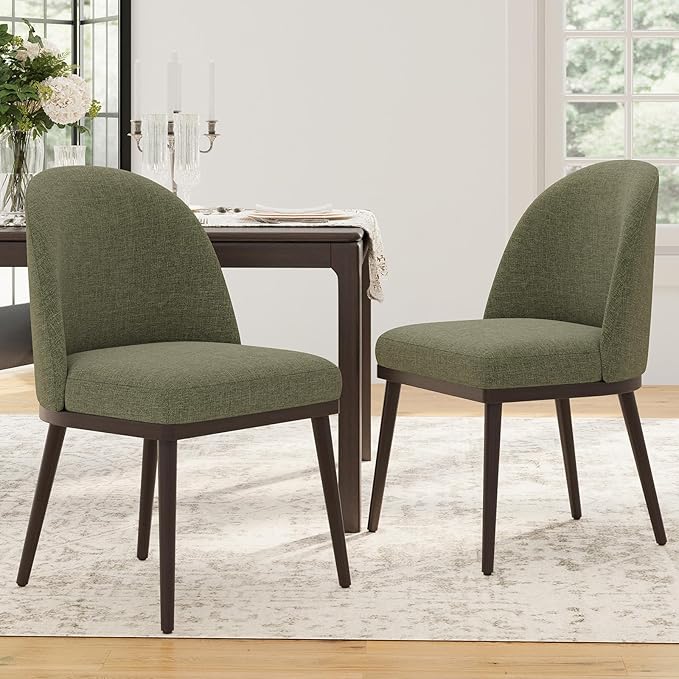 COLAMY Upholstered Dining Chairs Set of 6, Large Dining Room Kitchen Chairs - Image 3