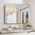 FORBATH 30x36 Inch Bathroom Mirror, Brushed Silver Deep Frame Wall Mirror by FORBATH