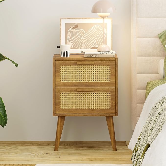 Rattan Nightstand, End Table, Side Table - Image 2