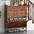 JSB Shoe Cabinet with 2 Flip Drawers, Freestanding Storage Organizer Shelf with by HomeFurniture